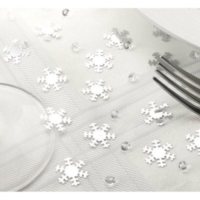 Mariage thme hiver  - Confettis de Table Flocons de Neige  : illustration
