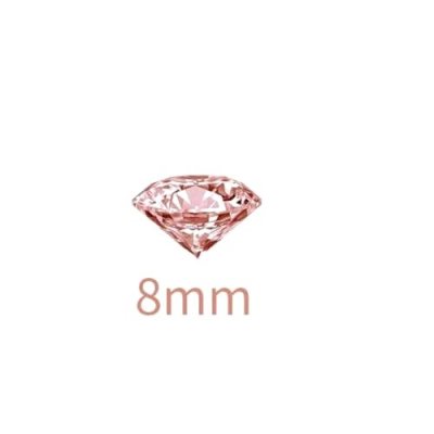 Mariage thme Rose Gold  - Confettis diamants rose gold 8 mm - Lot de 100 : illustration