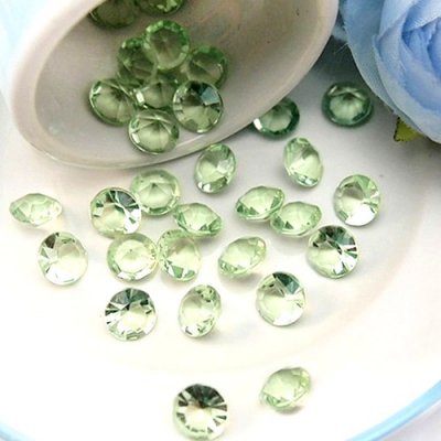 Mariage thme diamant  - Diamants Dcoratif Vert 10 mm Dco Table Mariage (lot ... : illustration